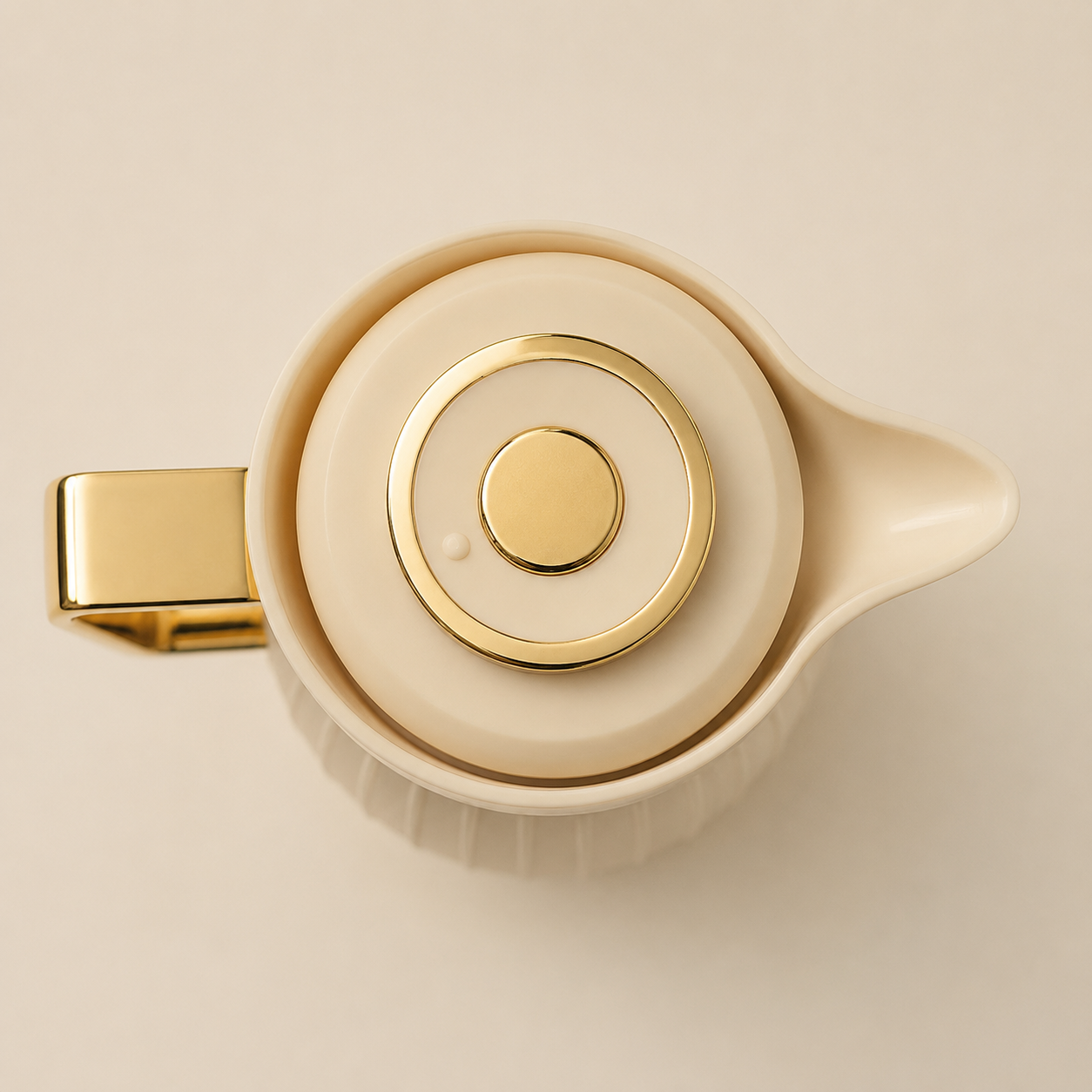 Thermos beige & doré