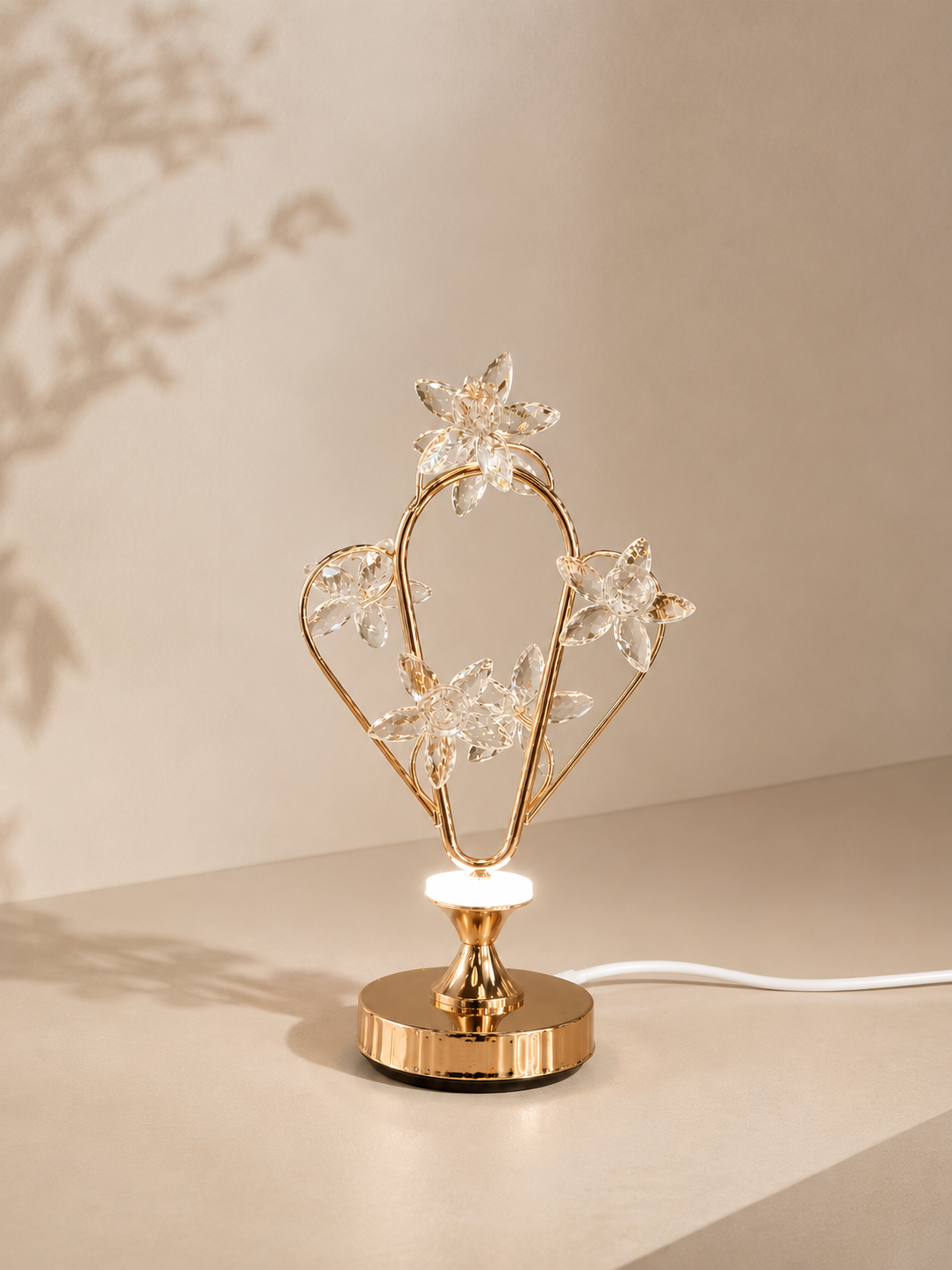 Lampe LED fleurs HomeDeLuxe avec design floral coloré et lumière douce, idéale pour décoration intérieure.