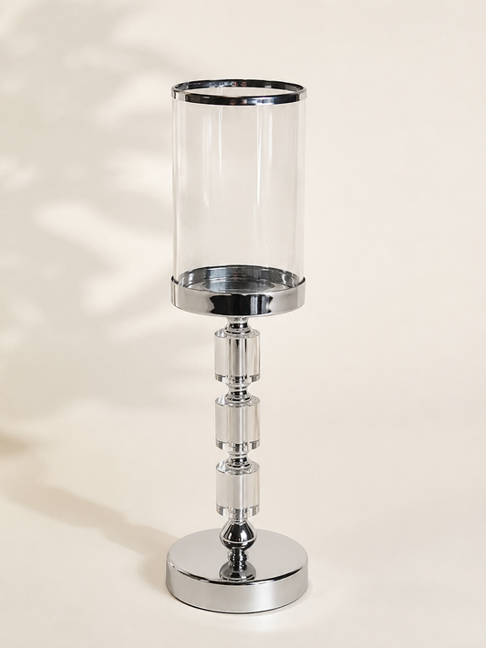 Bougeoir argenté luxe