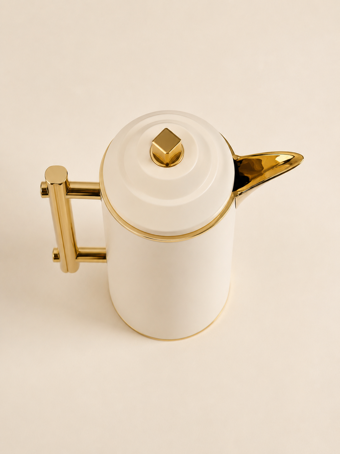 Thermos élégance beige & doré