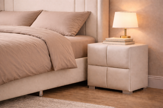 Table de chevet velours BEIGE