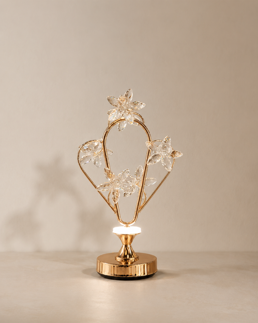 Lampe LED fleurs HomeDeLuxe avec design floral coloré et éclairage doux, idéale pour décoration intérieure.