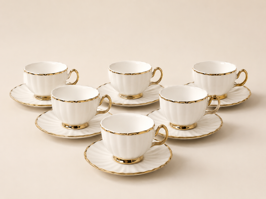 Six tasses & sous tasses