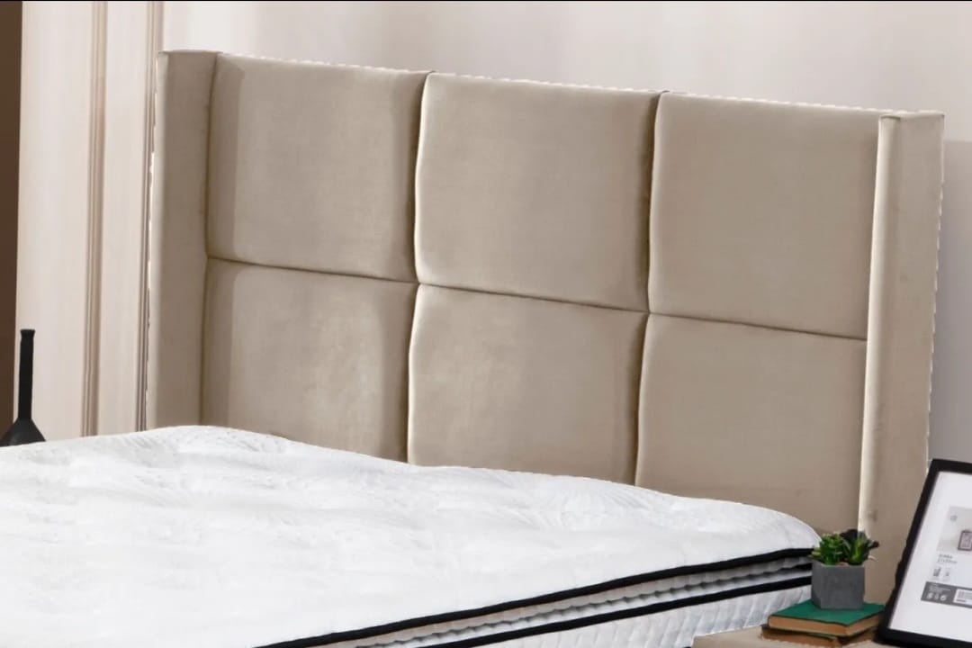 Lit Coffre RIO BEIGE -Velours