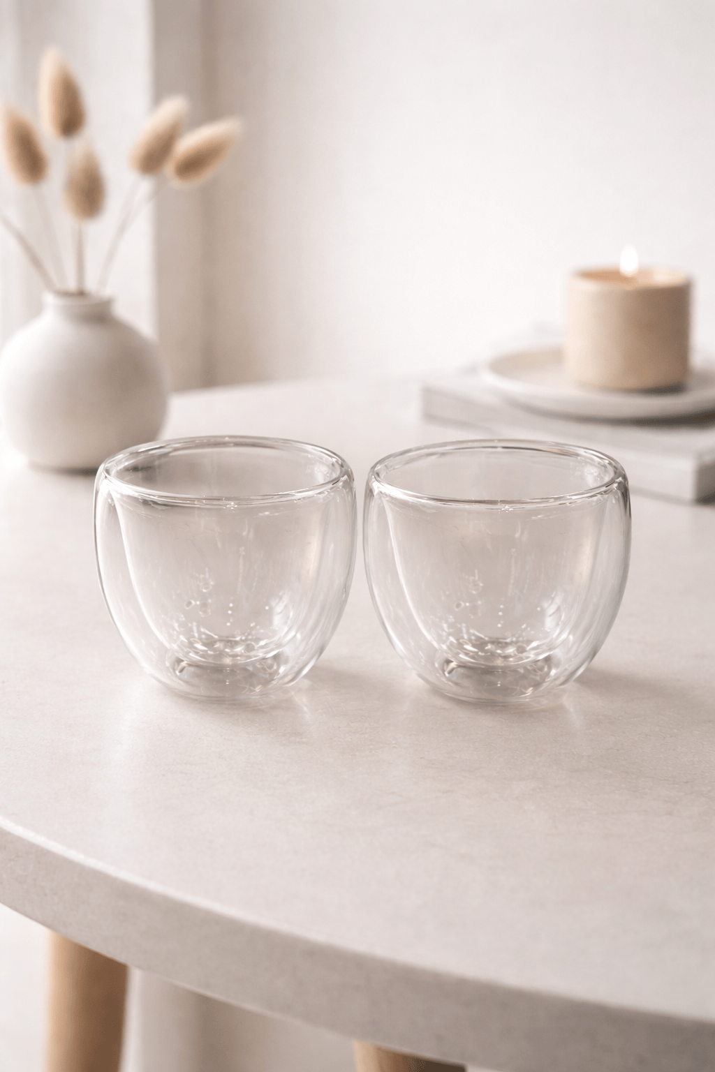  Duo de verres à double paroi transparent - Home de Luxe France 