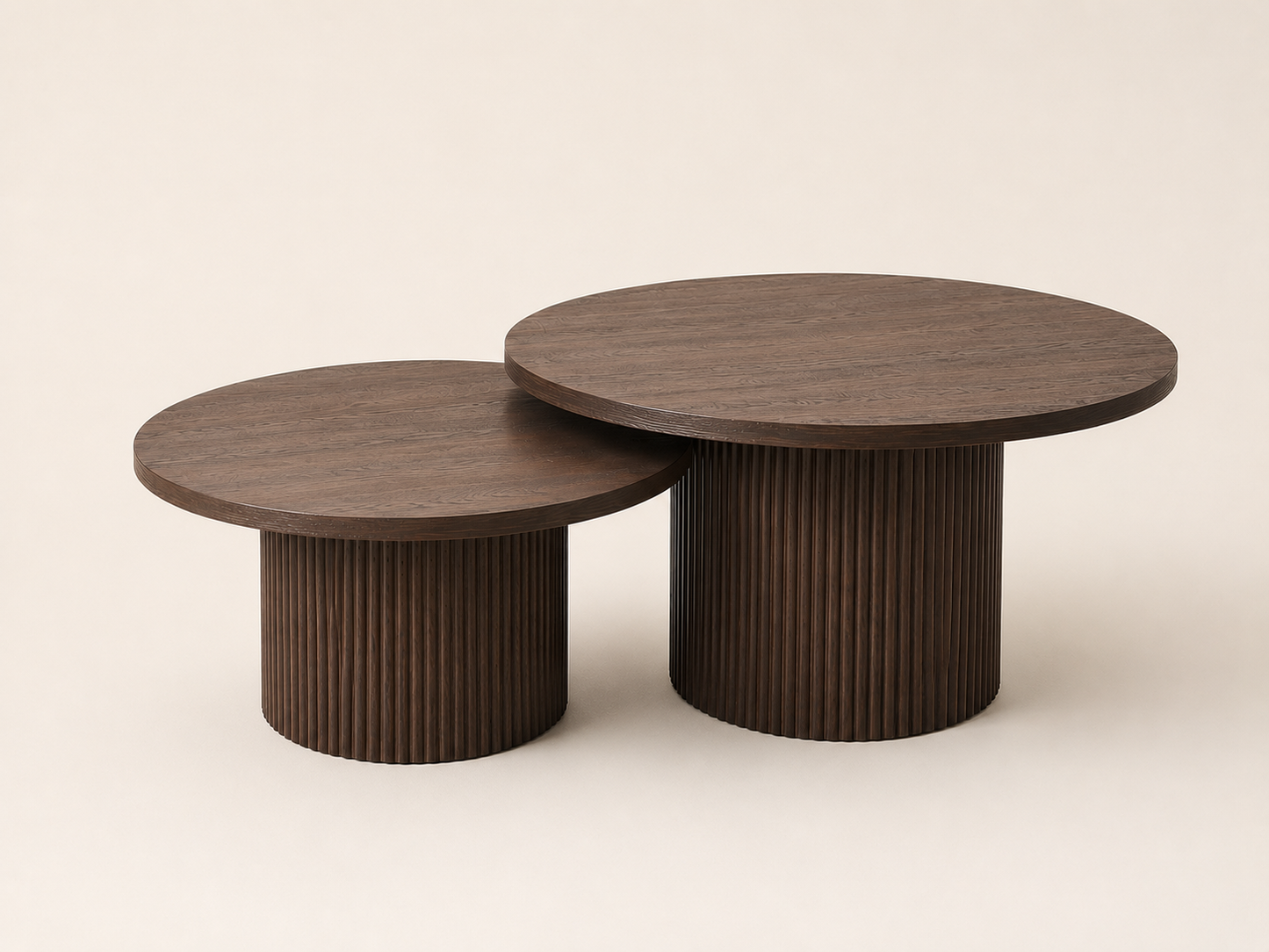Duo de tables basses en bois