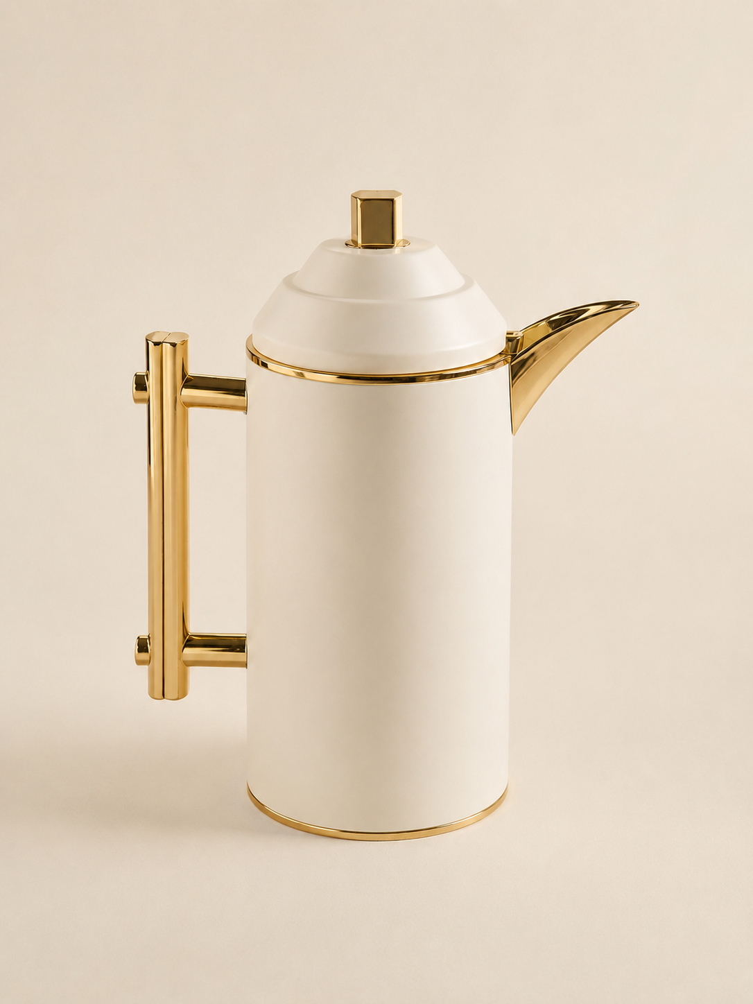 Thermos élégance beige & doré
