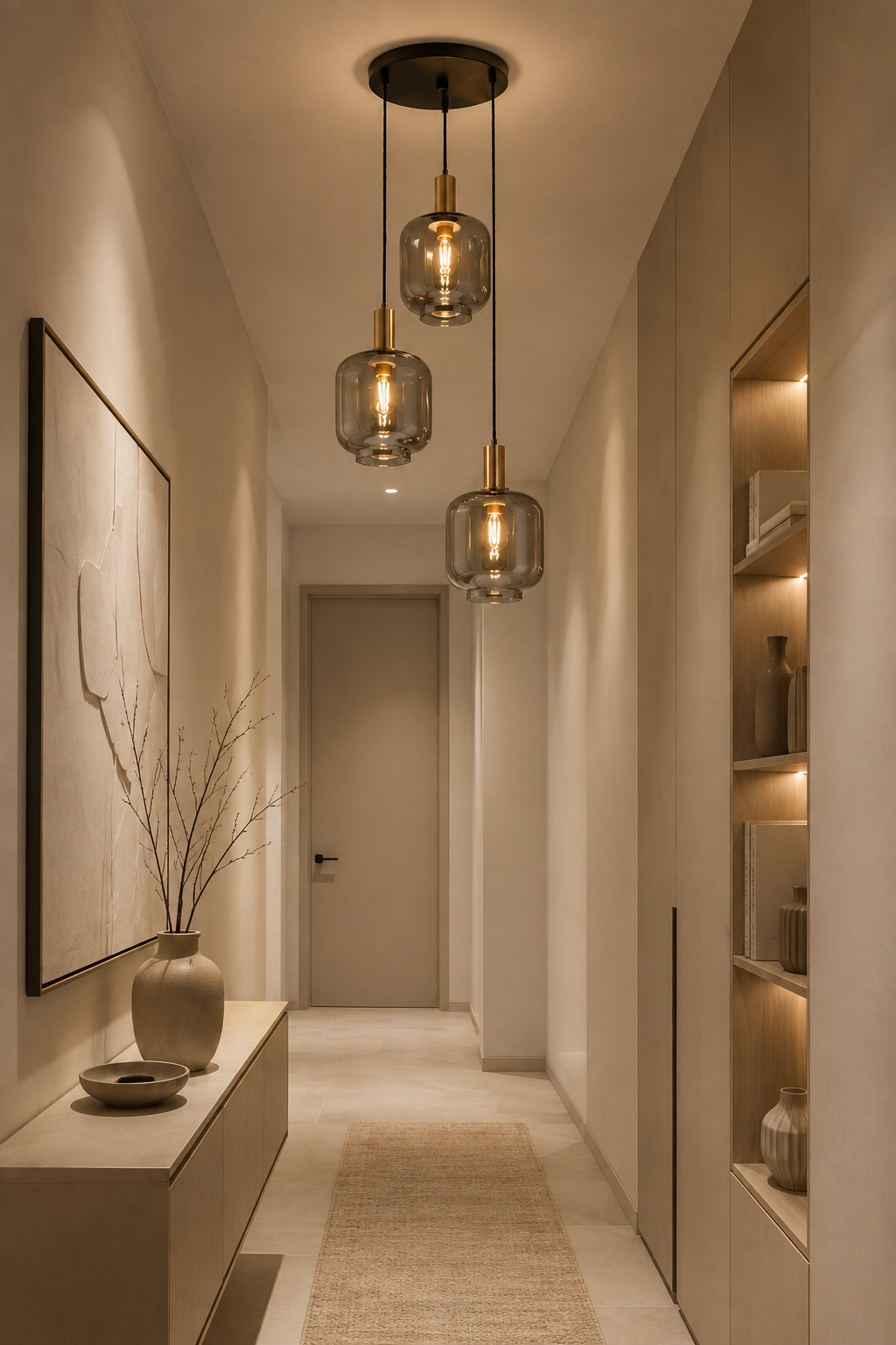 Lustre Ambre en cascade