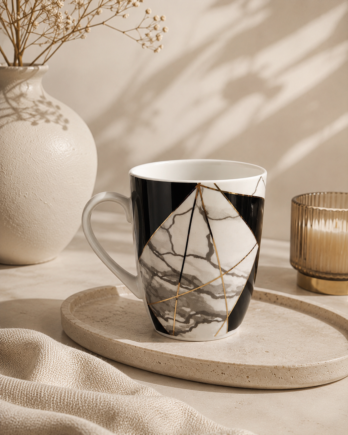 Lot de 4 mugs marbré