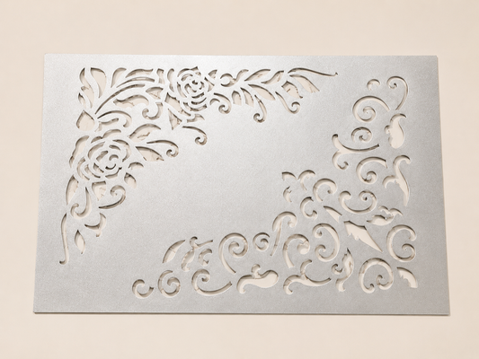 Lot de 12 set de table rectangulaire argenté