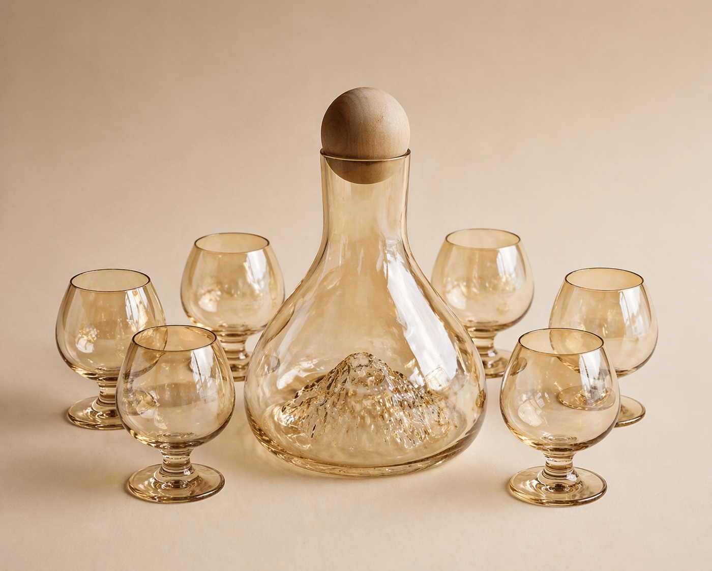 Carafe iceberg et 6 verres assortis - Home de Luxe France 