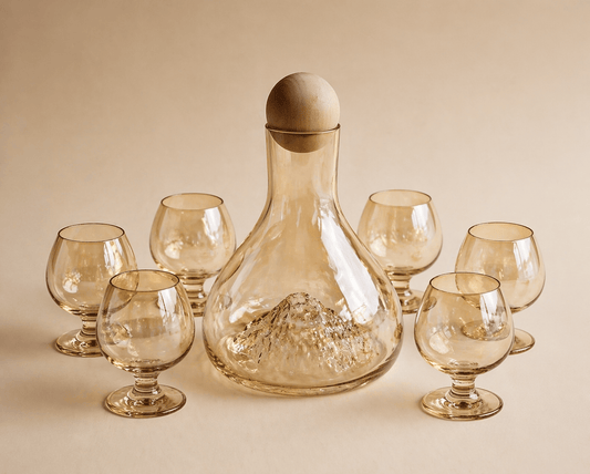 Carafe iceberg et 6 verres assortis - Home de Luxe France 