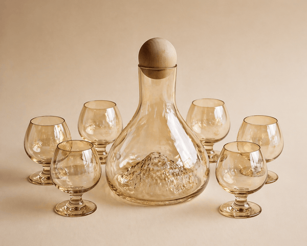Carafe iceberg et 6 verres assortis - Home de Luxe France 