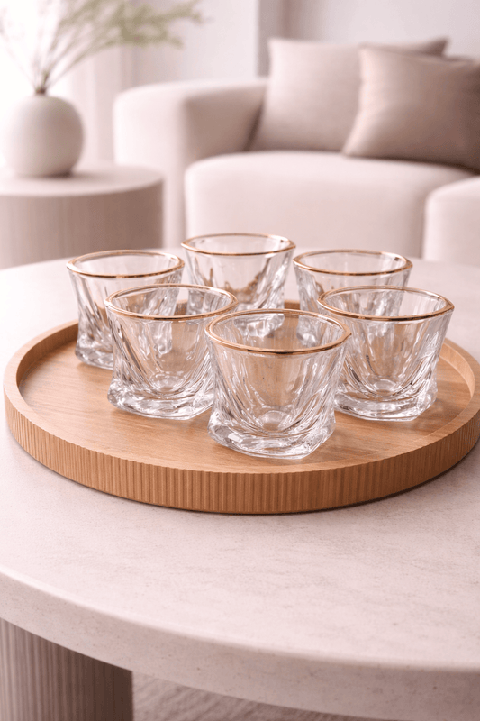 Six verres twist gold - Home de Luxe France 