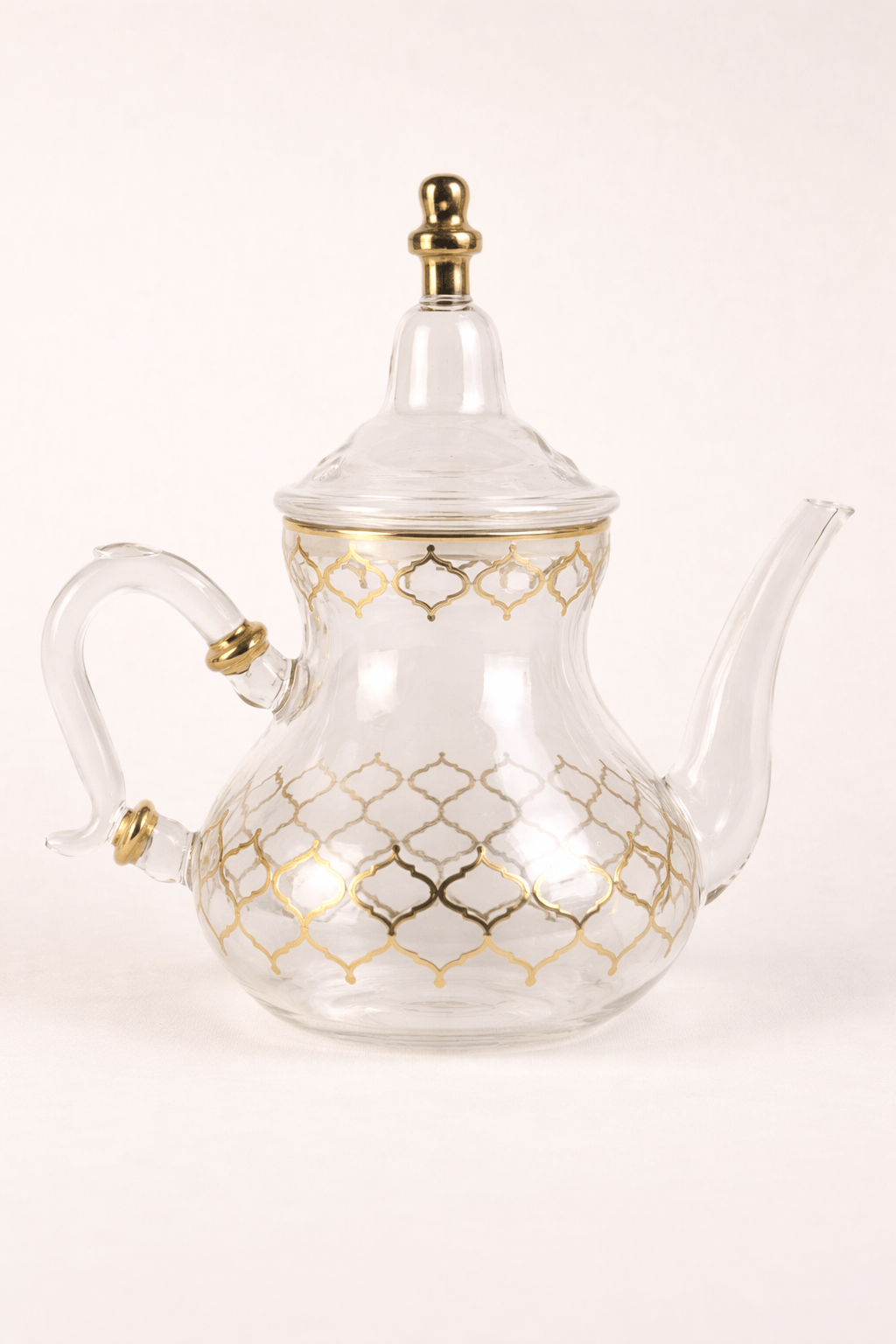 Théière en verre Fès avec poignée en verre - Home de Luxe France 