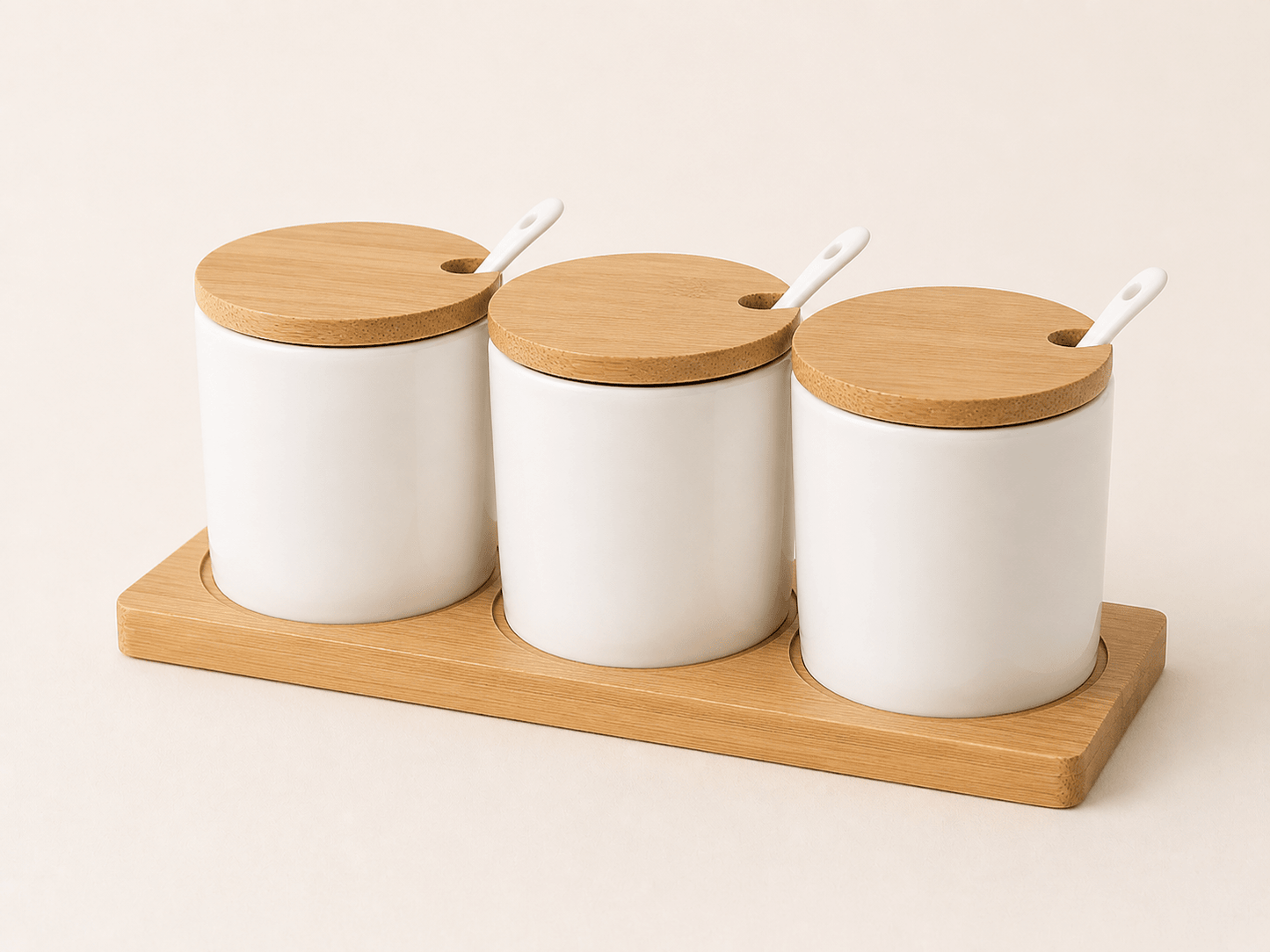 Trio avec couvercle et cuillère - HomeDeLuxe