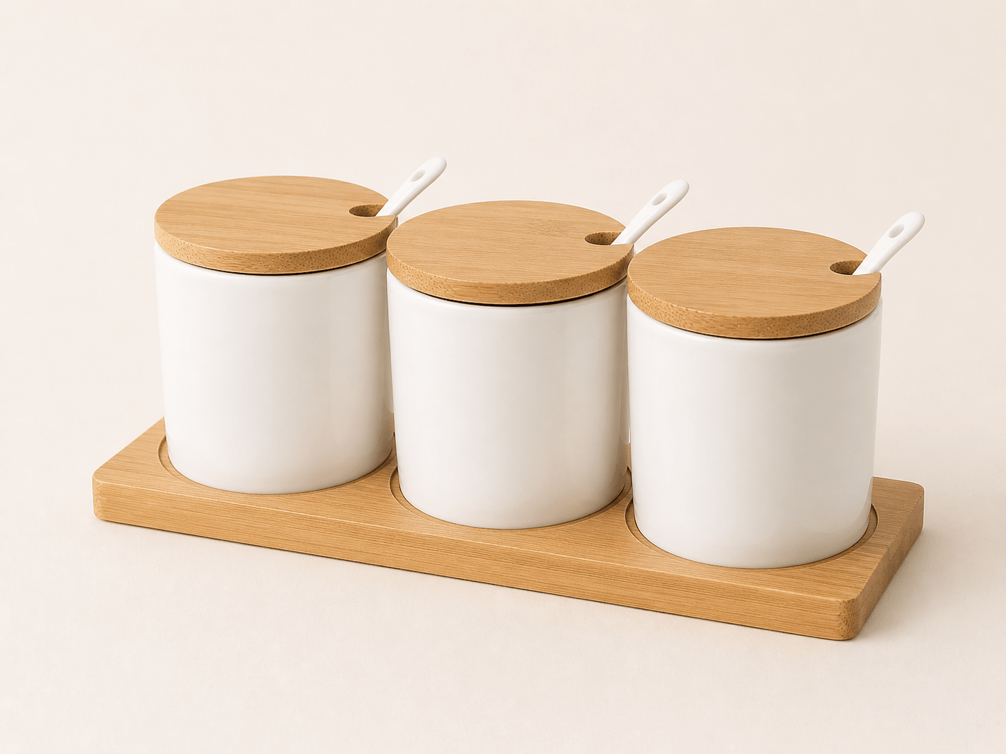 Trio avec couvercle et cuillère - HomeDeLuxe