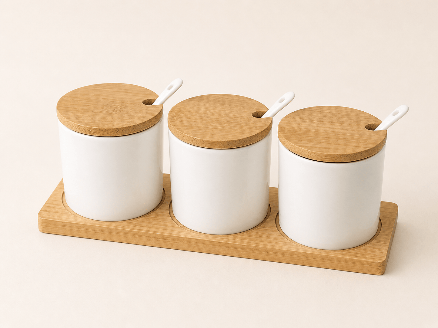 Trio avec couvercle et cuillère - HomeDeLuxe