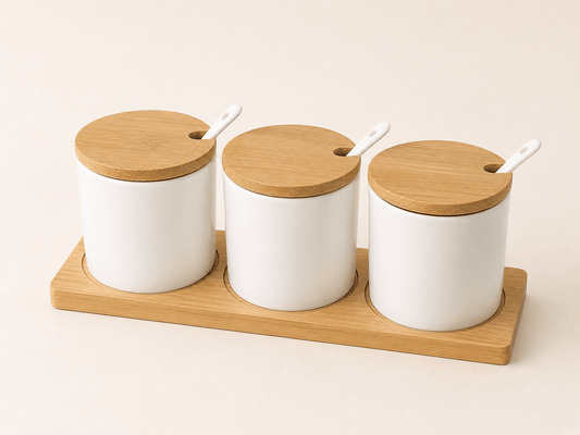 Trio avec couvercle et cuillère - HomeDeLuxe